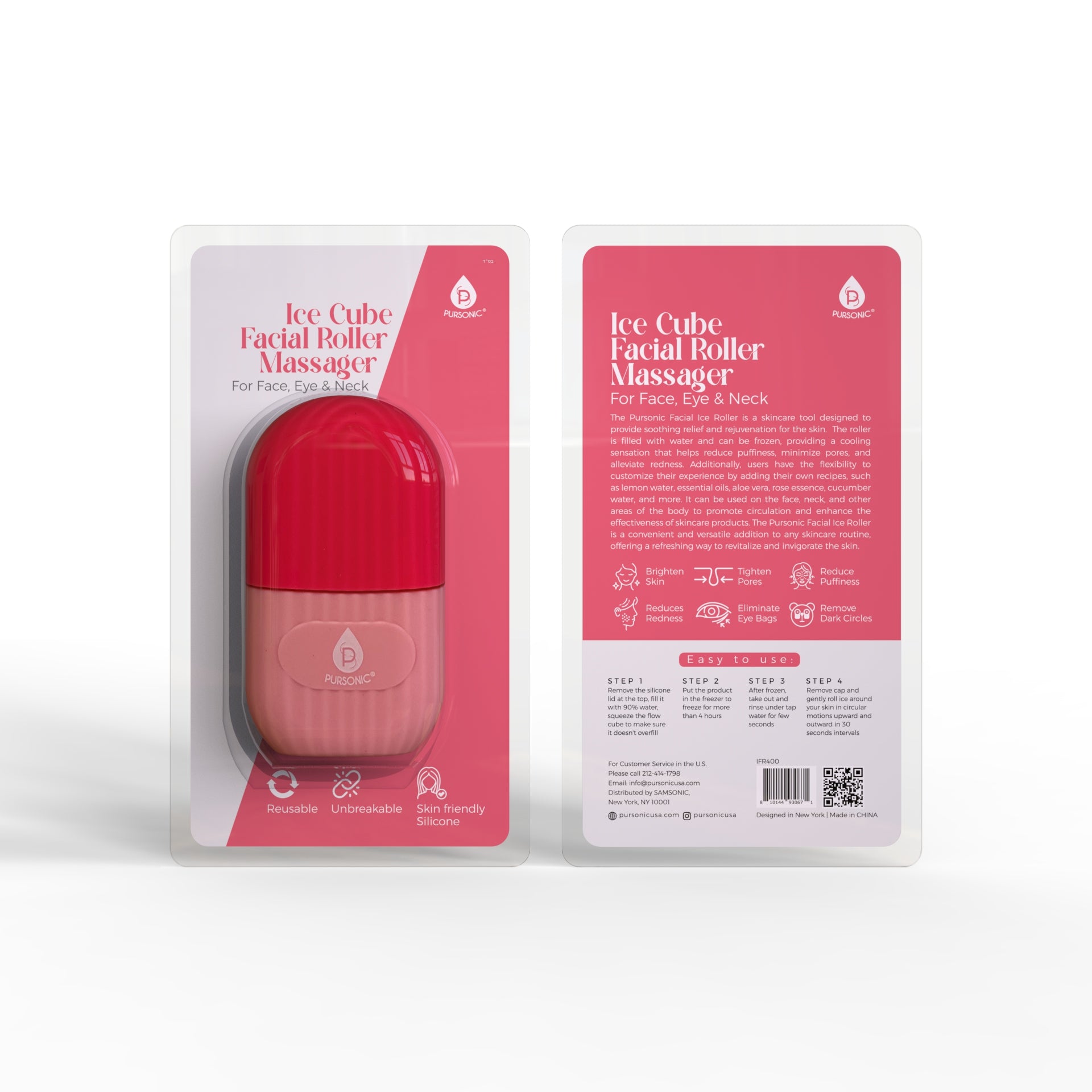 Ice Cube Facial Roller Massager